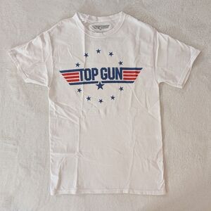Top Gun Men's Graphic T-Shirt Cotton Short Sleeve Tee Shirt White Size Small